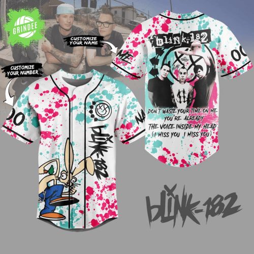 BLINK-182 Custom Jersey – Rock Band Fanwear Edition