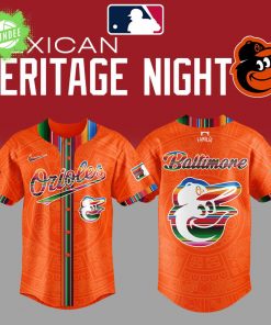 Baltimore Orioles 2025 Mexican Heritage Night Orange Combo Jersey