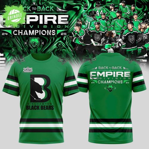 Binghamton Black Bears 2025 Back To Back Green T-Shirt – Limited Fan Edition