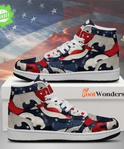 Blue V3 – American Flag – Independence Day J1 Shoes