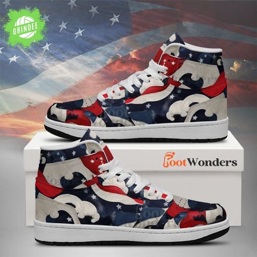 Blue V3 – American Flag – Independence Day J1 Shoes