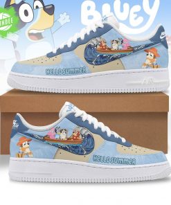 Bluey “Hello Summer” AF1 Sneakers – Cartoon Edition Shoes for Men and Women