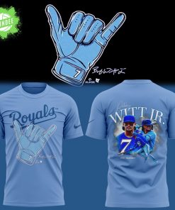 Bobby Witt Jr Hand Sign Signature Blue T-Shirt – Kansas City Royals Tribute