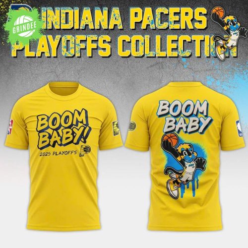 Boom Baby Indiana Pacers 2025 NBA Playoff T-Shirt – Basketball Fan Edition