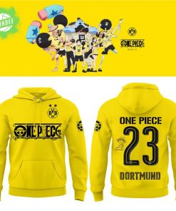 Borussia Dortmund x One Piece Yellow Hoodie – Limited Anime Soccer Edition