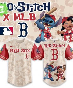 Boston Red Sox x Lilo & Stitch 2025 Baseball Jersey Combo