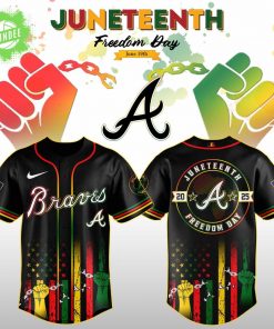 Braves Juneteenth 2025 Freedom Jersey – Celebrate with Pride 3D Baseball Shirt