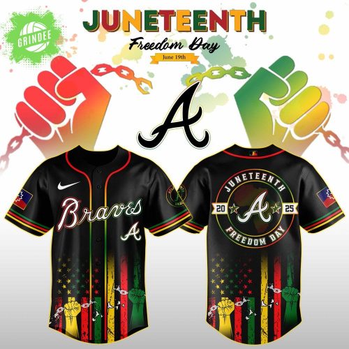 Braves Juneteenth 2025 Freedom Jersey – Celebrate with Pride 3D Baseball Shirt
