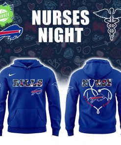 Buffalo Bills Nurses Night Blue Hoodie – 2025 Limited Edition
