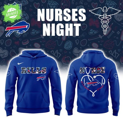Buffalo Bills Nurses Night Blue Hoodie – 2025 Limited Edition