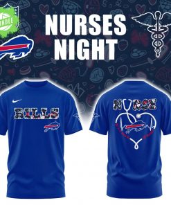 Buffalo Bills Nurses Night Combo Blue T-Shirt – 2025 Tribute