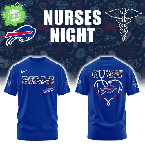 Buffalo Bills Nurses Night Combo Blue T-Shirt – 2025 Tribute