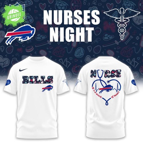 Buffalo Bills Nurses Night Combo White T-Shirt – 2025 Edition