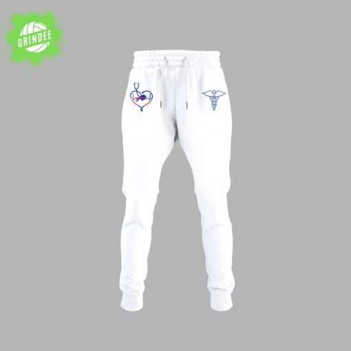 Buffalo Bills Nurses Night White Hoodie – 2025 Special Edition