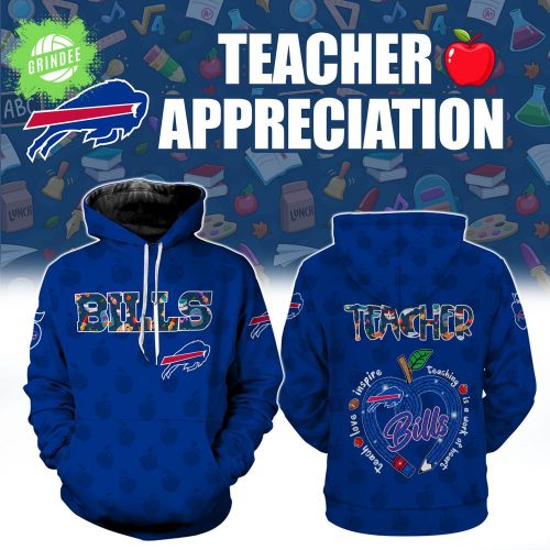 Buffalo Bills Teacher Appreciation 3D Hoodie – NFL Educator Gift Hoodie