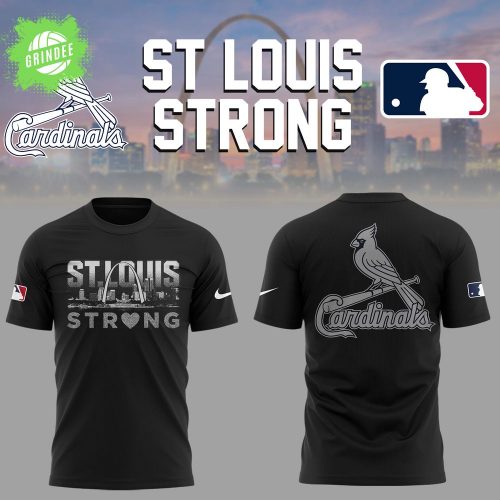 Cardinals x St Louis Strong 2025 Black Tshirt