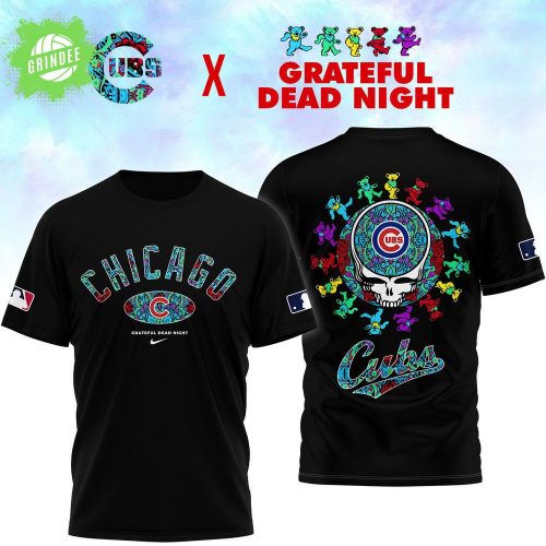 Chicago Cubs x Grateful Dead Night Black Shirt