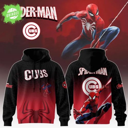 Chicago Cubs x Spider-Man Game Night Hoodie 2025 – Superhero Baseball Sweatshirt