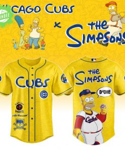 Chicago Cubs x The Simpsons “D’OH!” Baseball Jersey – Cartoon Crossover Edition
