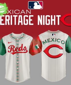 Cincinnati Reds Mexican Heritage Night Jersey – Striped Combo MLB Shirt
