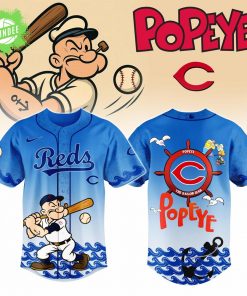 Cincinnati Reds x Popeye Jersey 2025 – MLB Comic Icon Crossover Edition