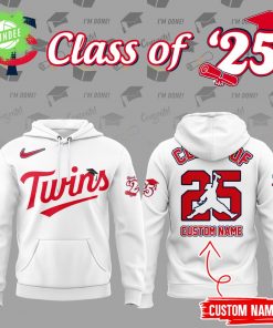 Class Of 2025 Twins Hoodie – Graduation Baseball Fan Apparel