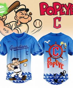 Cleveland Guardians x Popeye Jersey 2025 – Baseball x Classic Cartoon Limited