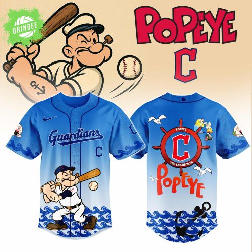 Cleveland Guardians x Popeye Jersey 2025 – Baseball x Classic Cartoon Limited