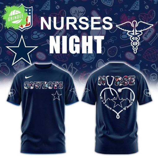 Dallas Cowboys Nurses Night Combo Navy T-Shirt – Exclusive Design
