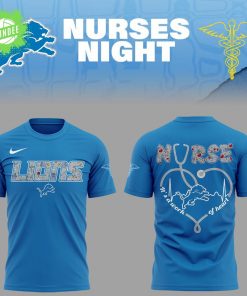 Detroit Lions Nurses Appreciation Blue T-Shirt – Special Design