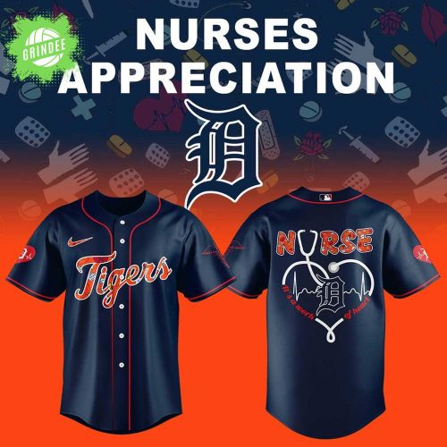 Detroit Tigers Nurses Appreciation Navy Blue Jersey – Limited Edition