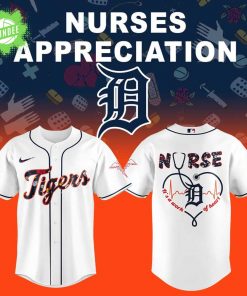 Detroit Tigers Nurses Appreciation White Jersey – 2025 Special Edition