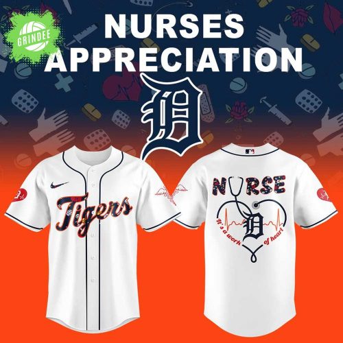 Detroit Tigers Nurses Appreciation White Jersey – 2025 Special Edition