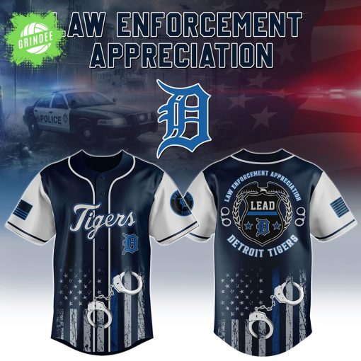 Detroit Tigers x Law Enforcement 3D Jersey – Police Tribute MLB Shirt