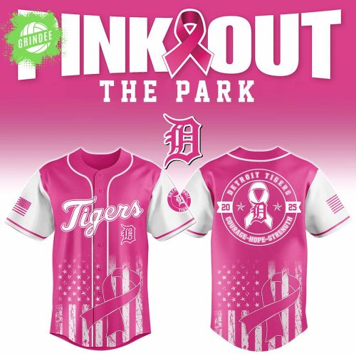Detroit Tigers x Pink Out The Park 2025 3D Baseball Jersey