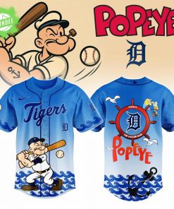Detroit Tigers x Popeye Jersey 2025 – MLB Retro Comic Tribute Edition