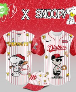 Diablos Rojos del México Snoopy Jersey & Cap – 2025 Cute Limited Set