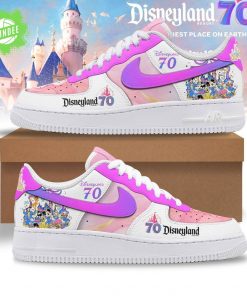 Disneyland 70th Anniversary Sneakers – Classic Disney Pink AF1 Style Shoes