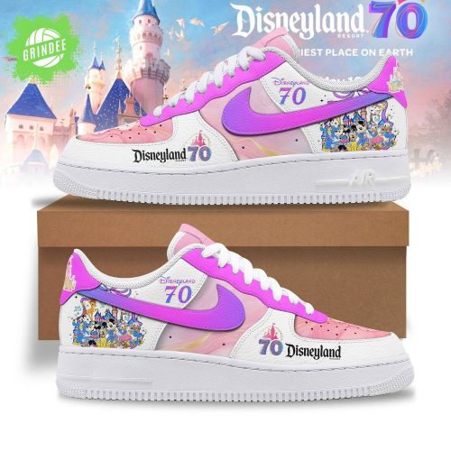 Disneyland 70th Anniversary Sneakers – Classic Disney Pink AF1 Style Shoes