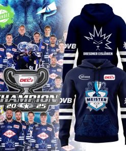 Dresdner Eislöwen DEL2 Champions 2025 Hoodie – Meistertitel Edition