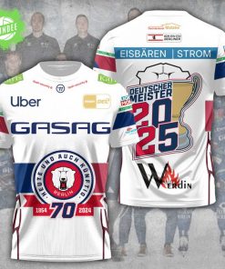 Eisbären Berlin Deutscher Meister 2025 3D T-Shirt – Champion Fan Edition