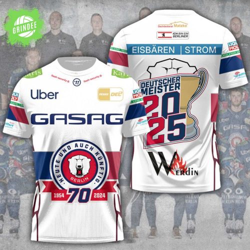Eisbären Berlin Deutscher Meister 2025 3D T-Shirt – Champion Fan Edition