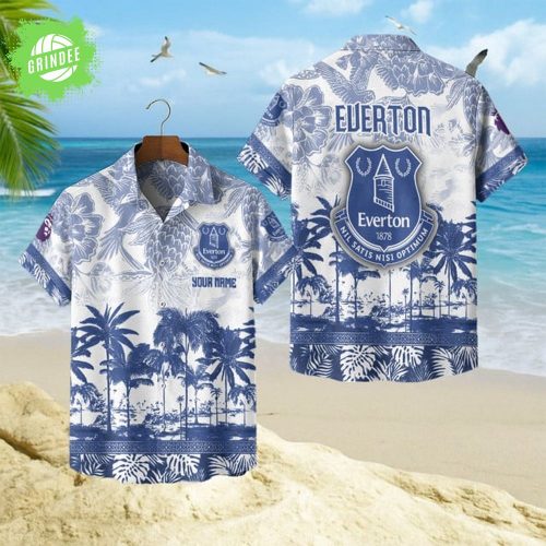 Everton Football Club Hawaiian Style Tropical Shirt
