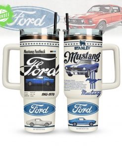 Ford Mustang Custom Stanley Quencher 40oz Stainless Steel Tumbler With Handle