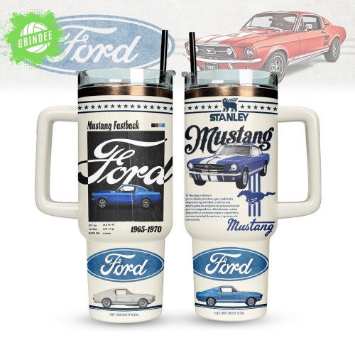 Ford Mustang Custom Stanley Quencher 40oz Stainless Steel Tumbler With Handle