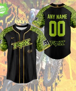 Fox Racing Baseball Jersey – Custom Motocross Name & Number Shirt