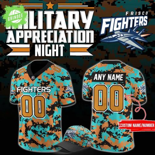 Frisco Fighters Military Nights Football Jersey 2025 – IFL Tribute Edition