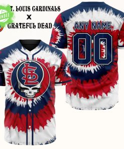 Grateful Dead x St. Louis Cardinals 2025 3D Baseball Jersey