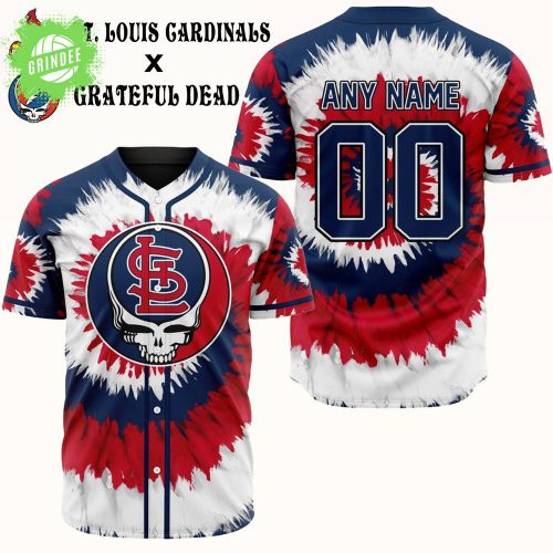 Grateful Dead x St. Louis Cardinals 2025 3D Baseball Jersey