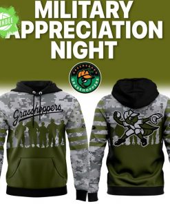 Greensboro Grasshoppers Military Day Hoodie 2025 – Patriotic Baseball Gear